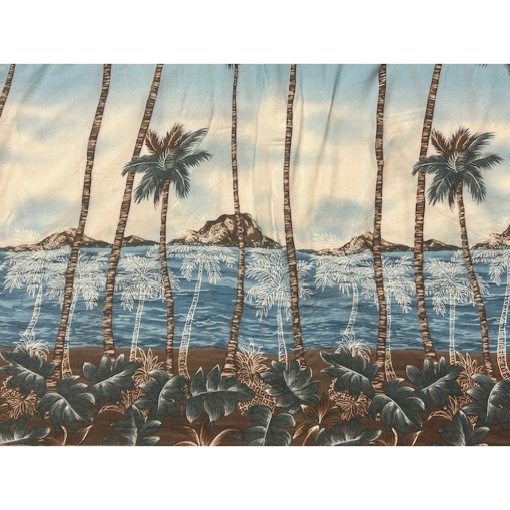 Campia Moda Men's Tropical Hawaiian Island Palm Trees Short Sleeve Shirt- Size M - Picture 4 of 12